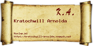 Kratochwill Arnolda névjegykártya